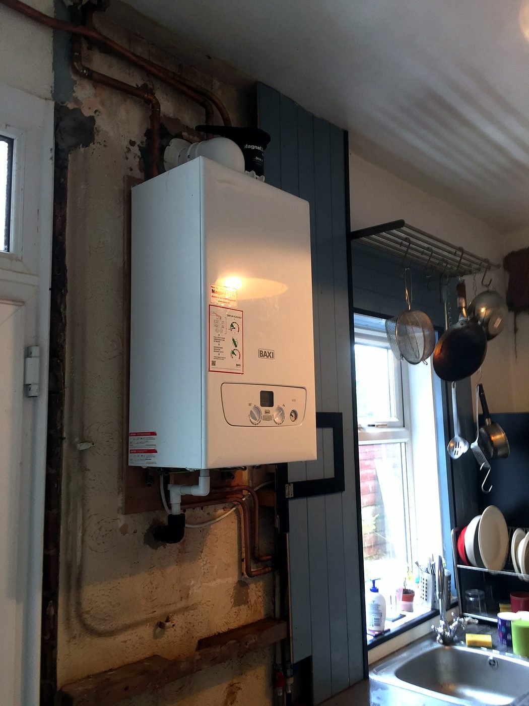 Baxi 600 combi installed in a kitchen