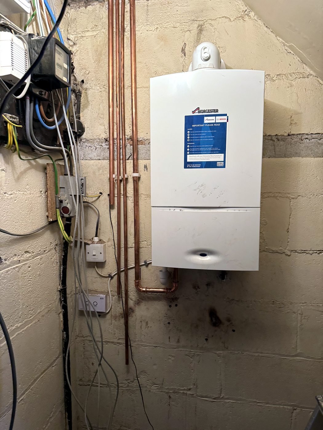 Worcester Greenstar with fully re-run copper pipework